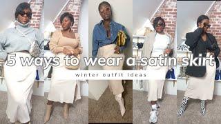 5 WAYS TO WEAR A SATIN SKIRT | how to style