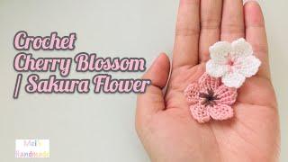 Crochet Cherry Blossom | Crochet Sakura Flower | How to crochet a flower