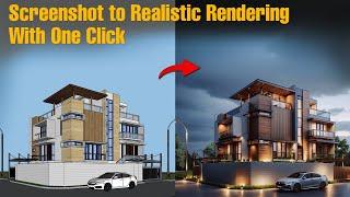 Screenshot to Realistic Rendering in One Click! PromeAI Architectural Visualization