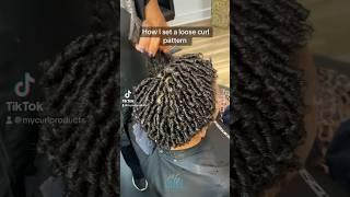 How I set loose curl pattern natural hair