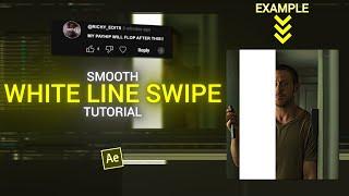 smooth WHITE LINE SWIPE - after effects tutorial