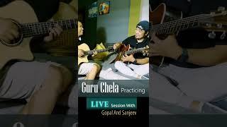 Guru Chela Jamming Gulabi Aankhen Jo Teri Dekhi , Acoustic Guitar Jam Session .Mohammed Rafi