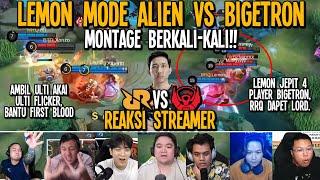 LEMON MODE ALIEN VS. BIGETRON!! REAKSI STREAMER MOMENT MONTAGE VALENTINA + ULTI AKAI! | MPL ID S10