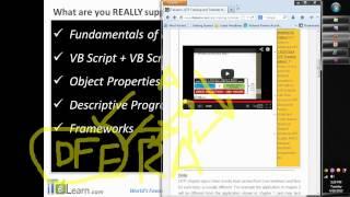 How to Master QTP HP QTP Software Test Automation for QTP Jobs hp qtp certification, hp qtp training