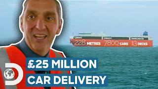 Logistics Of Loading £25 Million Luxury Cars On Largest Vehicle Only Cargo Ship | Mega Shippers