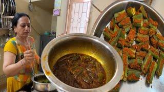 પારુલ ભાભીની ભરેલા ભીંડા ની રેસીપી | Bhrela Bhinda Recipe | Parag Sata Vlog