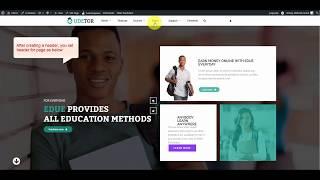 How to setup header for page with Udetor - Premium LMS Education WordPress Theme