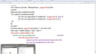 APPENDTO METHOD IN JQUERY   DEMO