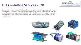 Predictive Engineering FEA Consulting Projects 2020