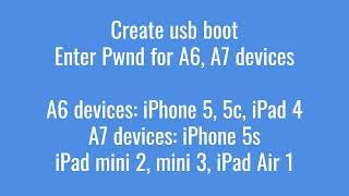 Enter Pwndfu for A6, A7 devices - Create usb boot ATU_Ra1nUSB | ATUnlock