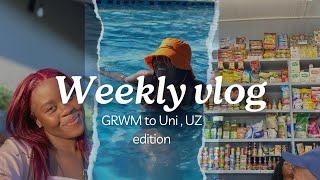 Life of UZ student|GRWM for school#college edition| shopping haul, adult swimming lessons&red hair