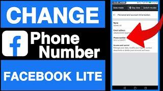 How to change phone number on facebook lite||Facebook lite me phone number kaise change kare