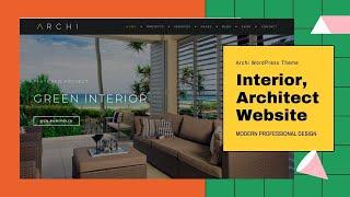 Interior Design Service Website | Architecture, Construction Company Website - Archi WordPress Theme