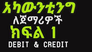 አካውንቲንግ ለጀማሪዎች | ክፍል 1|