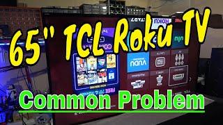 TCL 65s421 Roku TV comes on with black screen DIY repair.