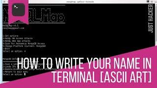 Kali Linux  | How to write your name in the terminal