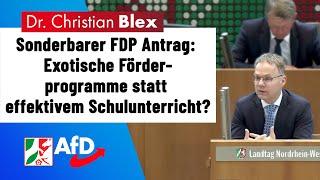 Exotische Förderprogramm statt effektivem Schulunterricht? | Dr. Christian Blex AfD