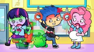 Equestria Girl But The Most Awkward Moments In Bus | My Little Pony In Toca Life World | Toca Boca