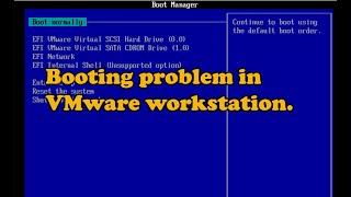 How to fix booting problem in VMware workstation