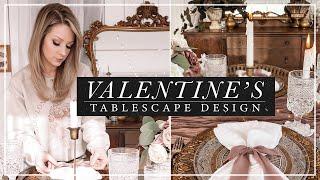 Romantic Elegance Tablescape Design // Valentine's Day Decor