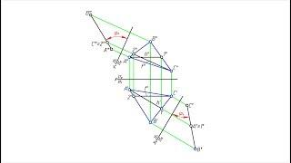Углы наклона плоскости к плоскостям проекций. Способ перемены плоскостей