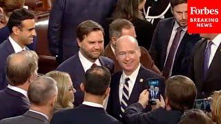 Vice President-Elect JD Vance Snaps Photos With Lawmakers After 2024 Electoral Vote Certification