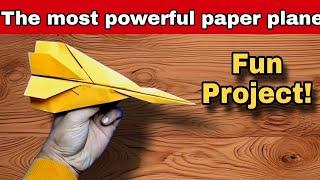 How to make fighter jet with paper easy || the most powerful paper plane