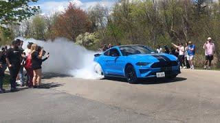 Cars Doing Burnouts and Accelerations Leaving A Car Show! | Spring RIT Car Show 2023