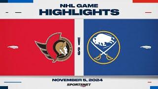 NHL Highlights | Senators vs. Sabres - November 5, 2024