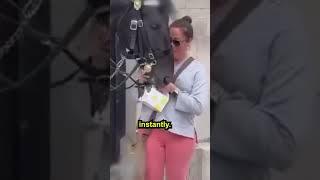 Royal Horse Bites Woman's Chest Caught On Camera