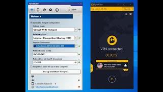 MyPublicWiFi: Share CyberGhost VPN connection via WiFi to other Devices with Bandwidth Manager
