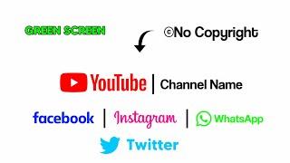 (No Copyright) Social Media Green Screen Intro | Green Screen | Nice Techno