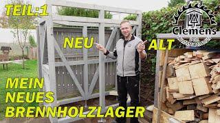 Krummes Holz richtig verarbeiten. Ich baue mir ein neues Brennholzlager.