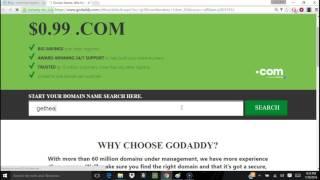 How to get a $0.99 GoDaddy Domain Name