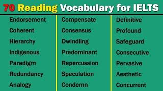 70 Most Commonly Used Advanced Vocabulary for IELTS Reading