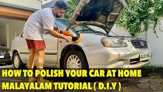 CAR POLISHING  AT HOME ( Amazon Car polishing Machine ) DIY Tutorial / How to / MALAYALAM