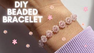 DIY Easy Beaded Bracelet Tutorial, How to make beaded bracelet, DIY Jewelry