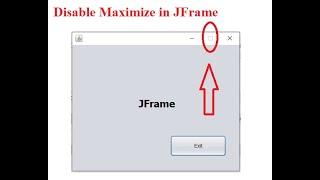 How to Disable maximize Button in JFrame JAVA Swing