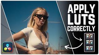 How to Apply LUTS CORRECTLY in Davinci Resolve | EASY Tutorial!