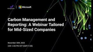 Carbon Management and Reporting: a webinar tailored for Mid-Sized Companies