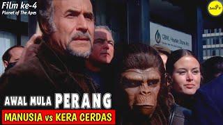 AWAL MULA PERPER4NGAN MANUSIA VS KERA CERDAS. film ke 4 planet of apes