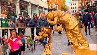 Hilarious Living Statue Pranks ft. London Levitating Silverman and Goldman Statues! 