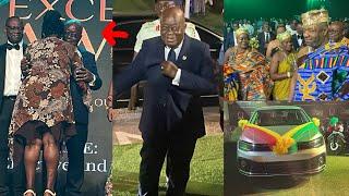 Prez Akuffo Addo Showboy gift a brand new car to hardworking GHS staff as she hugs him passionately