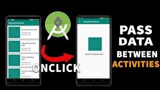 Pass Data with OnClickListener | RecyclerView with CardView Android Studio Tutorials