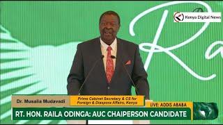 Musalia Mudavadi Strongly Campaigns For Raila's AUC's Candidacy in Addis Ababa, Ethiopia!