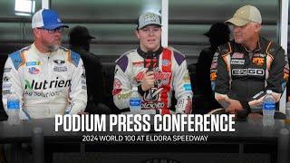 2024 World 100 Podium Press Conference At Eldora Speedway