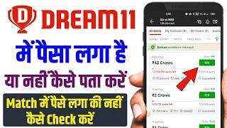 dream11 me paisa laga hai ya nahi kaise pata kare