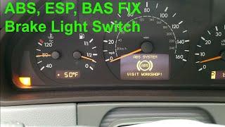 Mercedes W210 E320 and W220 Brake Light Switch or Brake Stop Sensor Switch Replacement