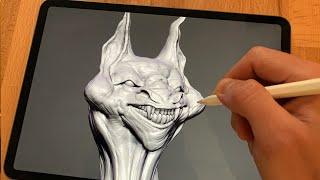 Feline Creature 3D Sketch | iPad Pro Sculpting with Nomad Sculpt