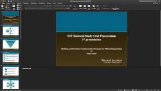 Walden University, Oral Defense, Doctor of Information Technology (DIT) Proposal